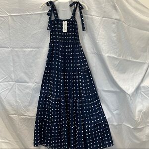 Navy Blue Polka Dot Dress